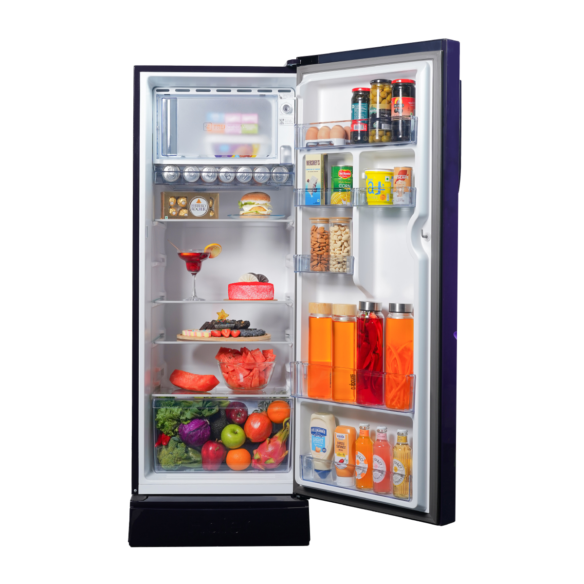 Haier 215L 3 Star Purple xsenia Single Door Refrigerator 